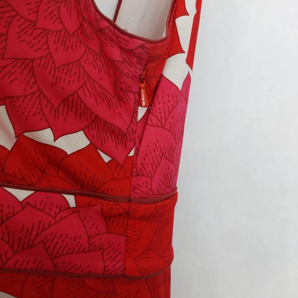 Tory Burch Red and White Floral Dress